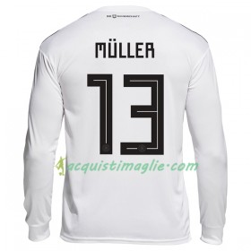 Divisa di Calcio Germania Muller 13 Prima Mondiali 2018 Manica Lunga